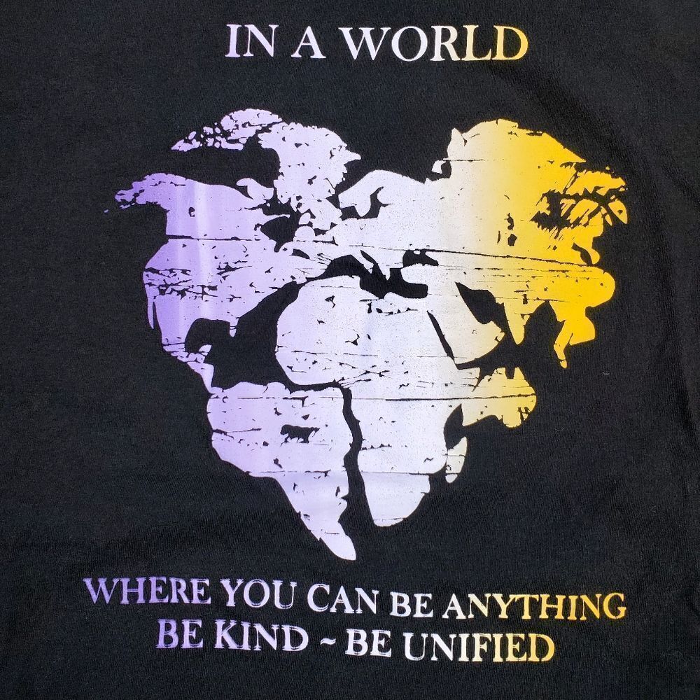 💜Live & Tell Black "Unified" Short Sleeve Top Medium - Picture 4 of 7